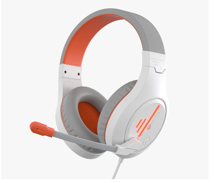 Meetion MT-HP021WO Backlit 3.5mm Audio Pin X 1 with Audio and USB Gaming Headset - White Orange  - Similar Product Imag - ID 98956