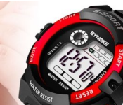 E-Shock Kids Watch Boys Girls LED Watch Digital Electronic Casual Sports Watch-Red  - Similar Product Imag - ID 98132