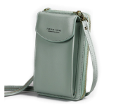 Forever Young Women PU Leather Mini Sling Bag - Cyan Green