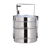 Delcasa DC1985 2Layer Stainless Steel Bombay Tiffin With Removable Inner Plate -Silver