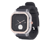 Pearl 6254 Fashionable Solid Square Watch for Women - Black