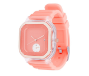 Pearl 6254 Fashionable Solid Square Watch for Women - Orange