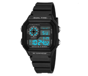 X-LOTS Water Resistant Shock Military Sports Digital Watch - Black