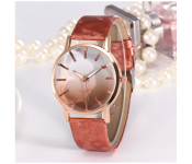 Femme 7360 Casual Wrist Watch with Leather Strap for Women - Brown