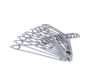 Delcasa DC1991 10Pieces Plastic Durable Non Slip Cloth Hanger Set -Grey