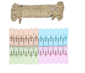 Delcasa DC2027 24Pieces Plastic Clip with Rope  - Similar Product Imag - ID 103205