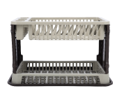 Delcasa DC1975 2Layer Turkey Dish Drainer -Black and White-img171032706