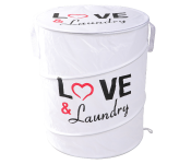 Delcasa DC1663 Foldable Lightweight Laundry Cloth Hamper - White