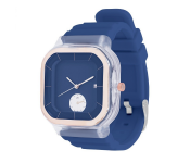 Pearl 6254 Fashionable Solid Square Watch for Women - Blue