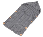 Fabric Knitted Woolen Comfortable blanket for Babies - Grey  - Similar Product Imag - ID 103448