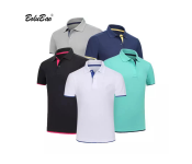 Set of 5 Polo Unisex Classic Cotton Short Sleeve Homme Breathable T-Shirt - Assorted Sizes