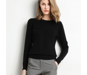 Set of 2 6560 Free Size Round Neck Long-sleeved Knitted Pullover Solid Jumper Sweater For Women