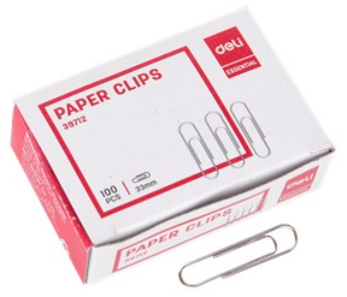Deli 39712 100 Pieces 33mm Paper Clips  - Similar Product Imag - ID 106122