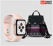IWO 8 Sport Smart Watch - Pink + Eliza Casual Shoulder Bag For Women - Black