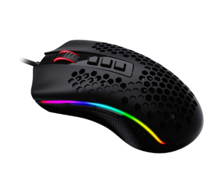 Redragon M808 85g Ultralight Honeycomb Shell 12400 DPI Optical Sensor RGB Gaming Mouse - Black  - Similar Product Imag - ID 104115