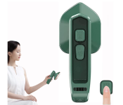 Portable Mini Handheld Fabric Garment Steam Iron with Spray - Green