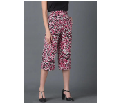 Single Piece Wide Leg Animal Printed 3 by 4 Assorted Palazzo for Women