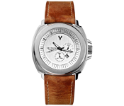 Deltron 363 Royal Luxury Leather Strap Analog Watch - Brown