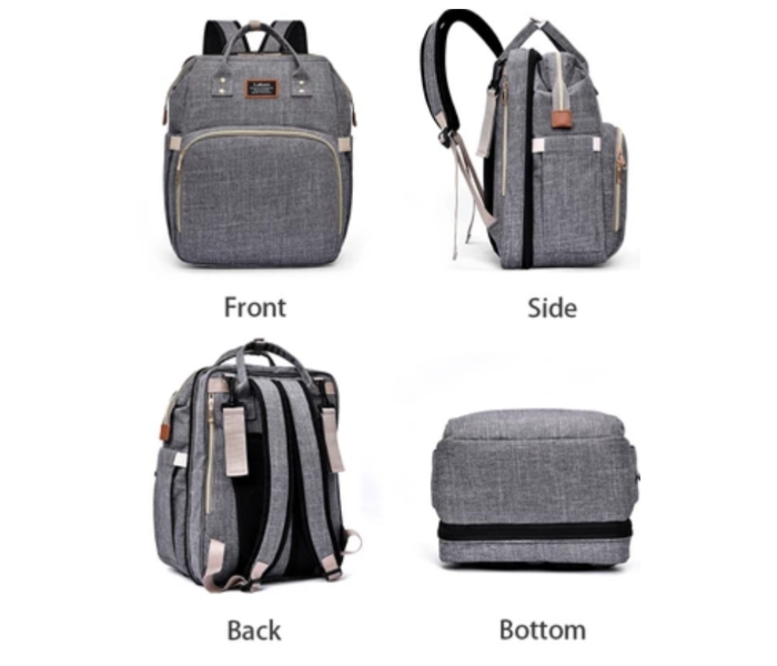 Vavas KFMY-17WO Multifunctional Polyester Foldable Mommy diaper Bag - Grey  - Similar Product Imag - ID 107359