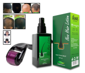 Generic Derma Roller Micro Needle For Skin Care - Titanium Black + Neo Hair Lotion Hair Treatment 120ml Original Thailand