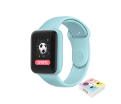 Macaron Sports Smart Watch with Fitness Message Reminder - Light Blue