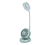 Olsenmark OMF1827 2 in 1 Rechargeable LED Desk Lamp with Mini Fan - Blue