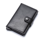 Luxury Leather Smart Business Wallet - Black