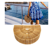 Portable Wooden Bamboo Beach Basket for Women  - Similar Product Imag - ID 108819