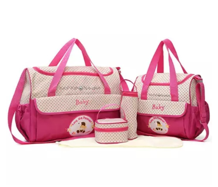 Vavas KFMY-26 Stylish Polyester Baby diaper Bag Combo Set - Pink  - Similar Product Imag - ID 107503