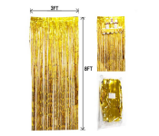 Mira Decor M-D-FC-5 Foil Curtains Metallic Foil Fringe Curtain - Gold  - Similar Product Imag - ID 100611