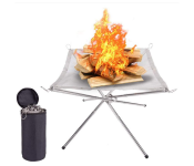 Generic Outdoor Camping Fire Pit Portable Foldable Stainless Image