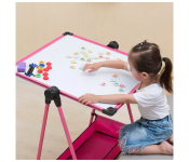 Generic 360 Degrees 2 in 1 Kids Art Drawing White and Black Board Double Sided Rotating Adjust Height and Angles  - Similar Product Imag - ID 109916