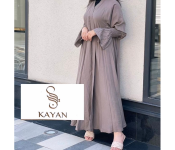 7394 Kayan High Quality Arab Fashion 58 Sized Abaya for Women - Beige 