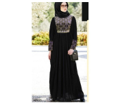 BY02 Casual and Fashionable 58 Sized Abaya for Women - Black