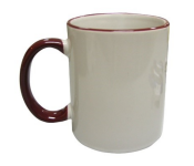 VS072 Ceramic Mug with Handle and Rim - White  - Similar Product Imag - ID 110614