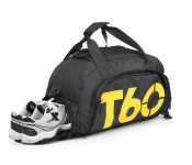 T60 Waterproof Sports Backpacks Bag for Men and Women - Black