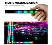 Generic Sound Pickup Rhythm Lights RGB LED Atmosphere Light DJ Car Sound Control Colorful LED Strip Environment Disco Light Bar 32-bit Music Level Voice Control Audio Display Lamp or Home Office Outdo  - Similar Product Imag - ID 110523