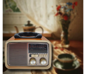 32216B 3-Band Radio With USB and TF Player - Brown