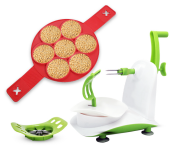 EN4116 Flipping Fantastic Non Stick Silicone Mould Pan Cake Maker - Red + Epsilon EN3625 Apple Peeler With Stainless Steel Blade - White & Green 