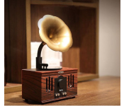 32249B Retro Speaker With USB and Radio - Brown