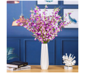 GTC 22000770 Orchids Artificial Flowers for Home Indoor Outside Garden Wedding Vase Decoration - Purple  - Similar Product Imag - ID 112725