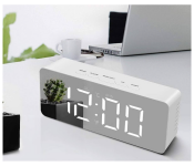 GTC 22000752 Digital Mirror Alarm Clocks with Temperature Led Display - White  - Similar Product Imag - ID 112626