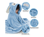 GTC 22000670 Ultra Soft Hooded Baby Bath Towel  - Blue  - Similar Product Imag - ID 112135