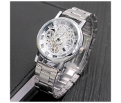 FLLi 18k Gold Plated Machinery Design Watch - Silver