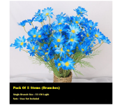 GTC 22000765 Artificial Flowers for Home Indoor Outside Garden Wedding Vase Decoration - Blue  - Similar Product Imag - ID 112730