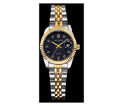 Rio Ladies Double Color Strap Analog Watch - Black and Silver