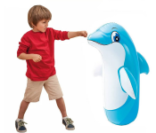 GTC 22000685 Inflatable Dolphing Punching Bag Toy for Kids - Blue and White  - Similar Product Imag - ID 112693