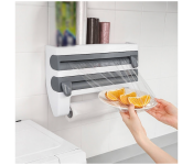 GTC 22000689 4 In 1 MultiFunction Kitchen Cling Film Foil Paper Holder - White and Grey  - Similar Product Imag - ID 112689