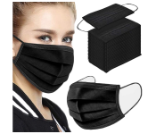 LVM Pack of 50 Pieces Disposable 3 Layer Face Mask - Black  - Similar Product Imag - ID 111696