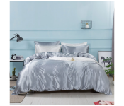 GTC 22000743 4 Pieces Satin Silk Solid Color Bedding Set - Grey  - Similar Product Imag - ID 112635